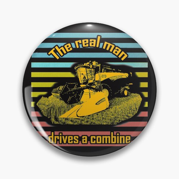 Item preview, The real man drives a combine retro simple design designed and sold by marosi.