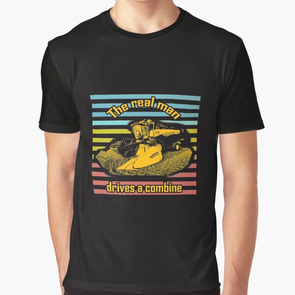 Item preview, The real man drives a combine retro simple design designed and sold by marosi.