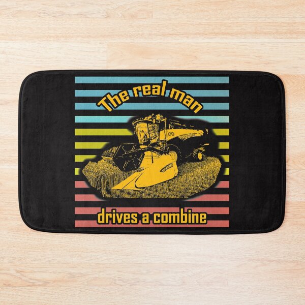 Item preview, The real man drives a combine retro simple design designed and sold by marosi.