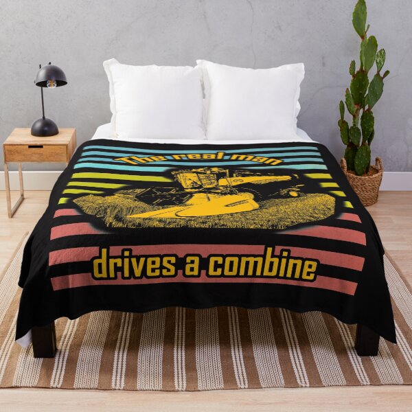 Item preview, The real man drives a combine retro simple design designed and sold by marosi.