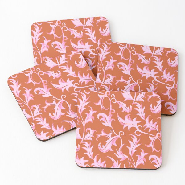Item preview, Hand Painted Art Nouveau Vines - Velvet Pink designed and sold by TigaTiga.