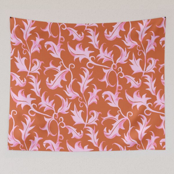 Item preview, Hand Painted Art Nouveau Vines - Velvet Pink designed and sold by TigaTiga.