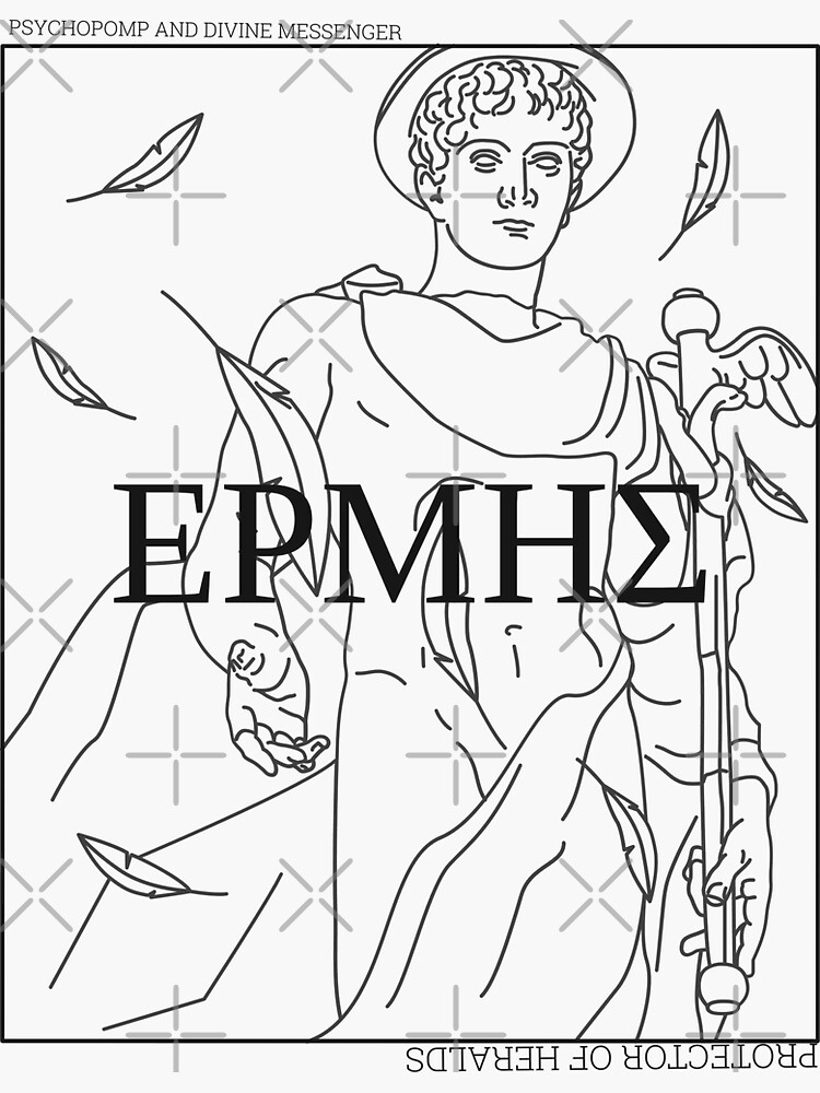 Hermes - Greek God Mythology Culture Lover Gift Greeting Card for