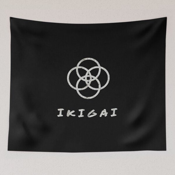 Item preview, Ikigai symbol - Japanese lifestyle grunge white designed and sold by hendeJens.