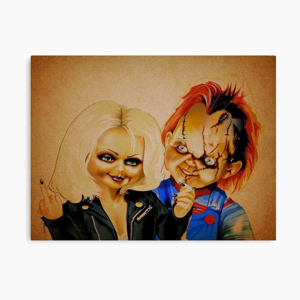 Chucky And His Bride Poster By Kiwiartyfarty Redbubble
