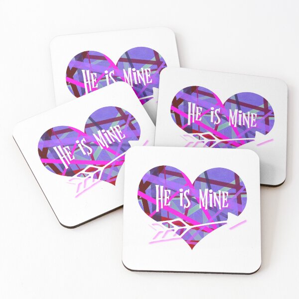 Item preview, He is Mine Valentine’s Day abstract Geometric Heart with arrow   designed and sold by AMSonArt.