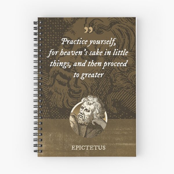 Item preview, Epictetus - Practice yourself, for heaven's sake in little things, and then proceed to greater. A quote by Epictetus designed and sold by Syahrasi.