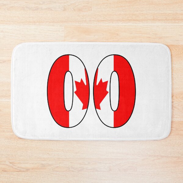 Item preview, Number 00 with Canadia flag on the background designed and sold by AllShirts21.
