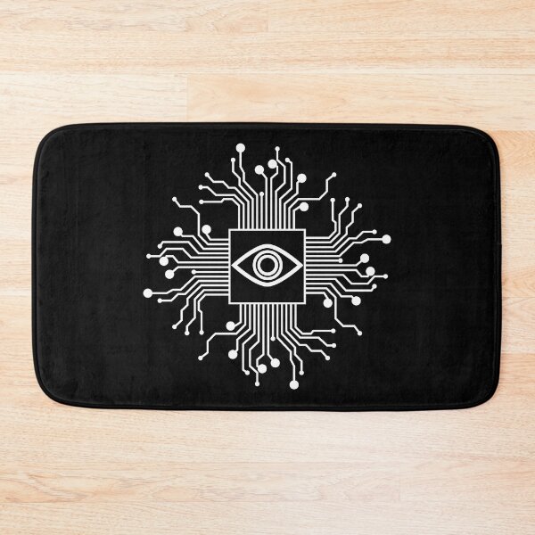 Item preview, Cyber Logo - Future White on Black Version designed and sold by MaesterAemon.