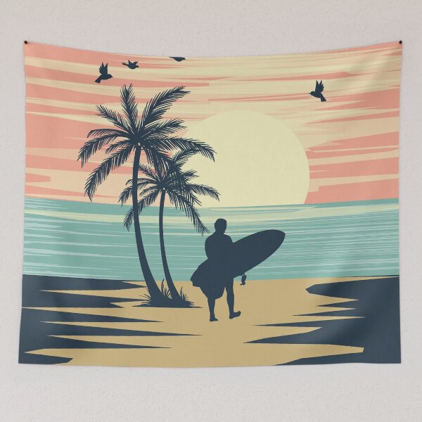 Item preview, Surfboards Vintage Retro Style Surfing Perfect Beach Souvenir designed and sold by kalpanik_Rehana_Begum.