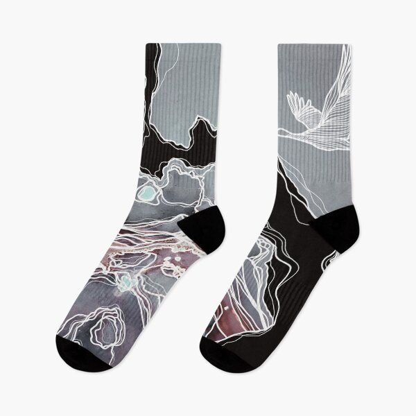 Item preview, Abstract pastel swans stork impressionistic designed and sold by Chutneys.