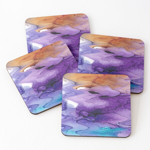 Item preview, Fluid art blue purple and orange  designed and sold by Blacklinesw9.