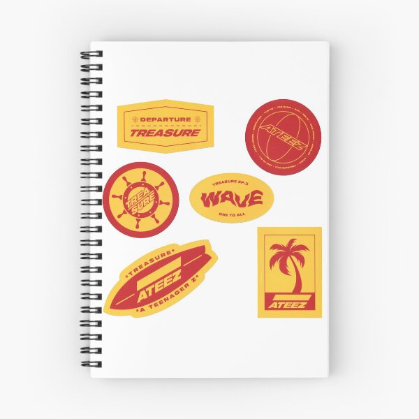 Item preview, ATEEZ - TREASURE EP.3 : ONE TO ALL (WAVE VERSION) STICKERS designed and sold by peachybts.