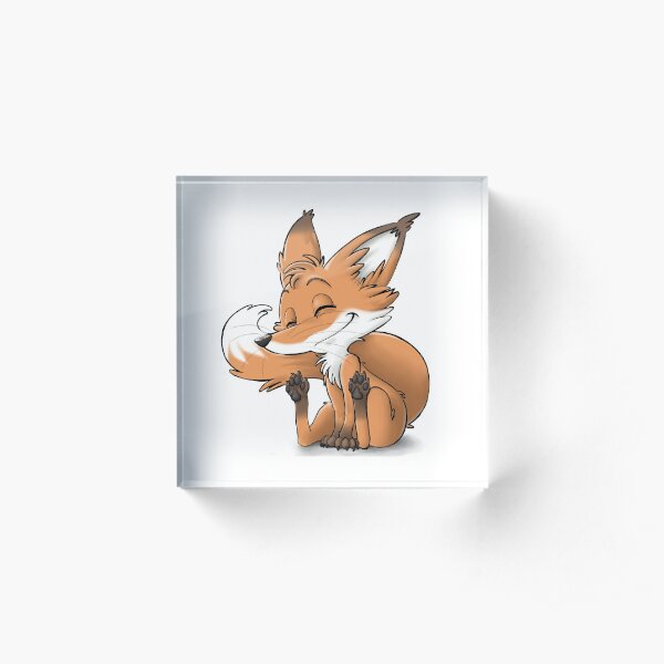 Blocs Acryliques Sur Le Theme Renard Mignon Renard Redbubble