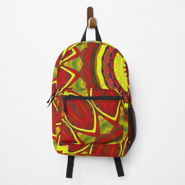 Item preview, Vivid Circular Pattern with Glorious Red, Bright Yellow Coloured Highlights and Lines designed and sold by Geoff Treagus.