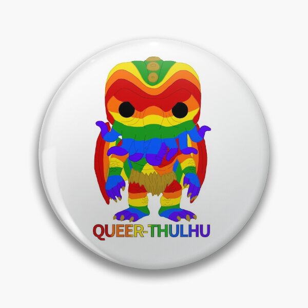 Artikelvorschau, Queer-Thulhu Funko Pop Grafik mit Text entworfen und verkauft von GreenDragon19.