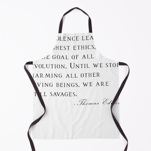Item preview, Non-violence Quote by Thomas Edison. designed and sold by SteadfastVegan.
