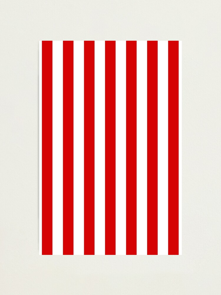 Red and White Stripes | Medium Vertical Stripes | red-and-white-stripes-medium-vertical-stripes-photographic-print-for-sale-by-simplystripes-redbubble