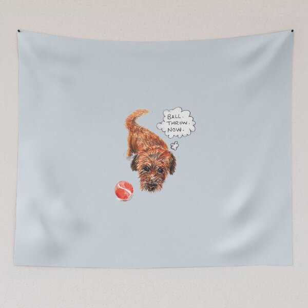 Item preview, Ball. Throw. Now - daily doodle design  designed and sold by Hannah's  Doodles.