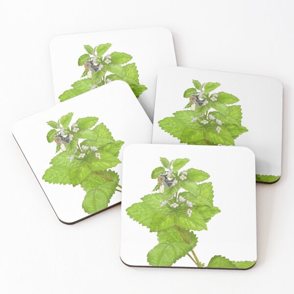 Item preview, Lemon Balm with Bee Herb Digital Painting designed and sold by David Bennett Arts.