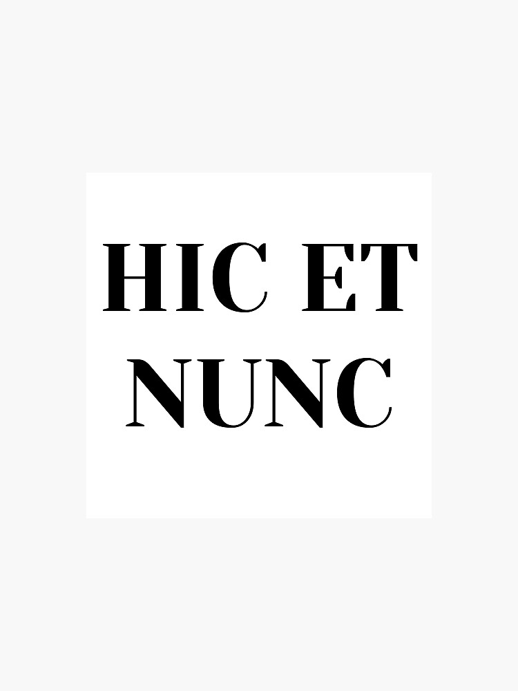 HIC ET NUNC