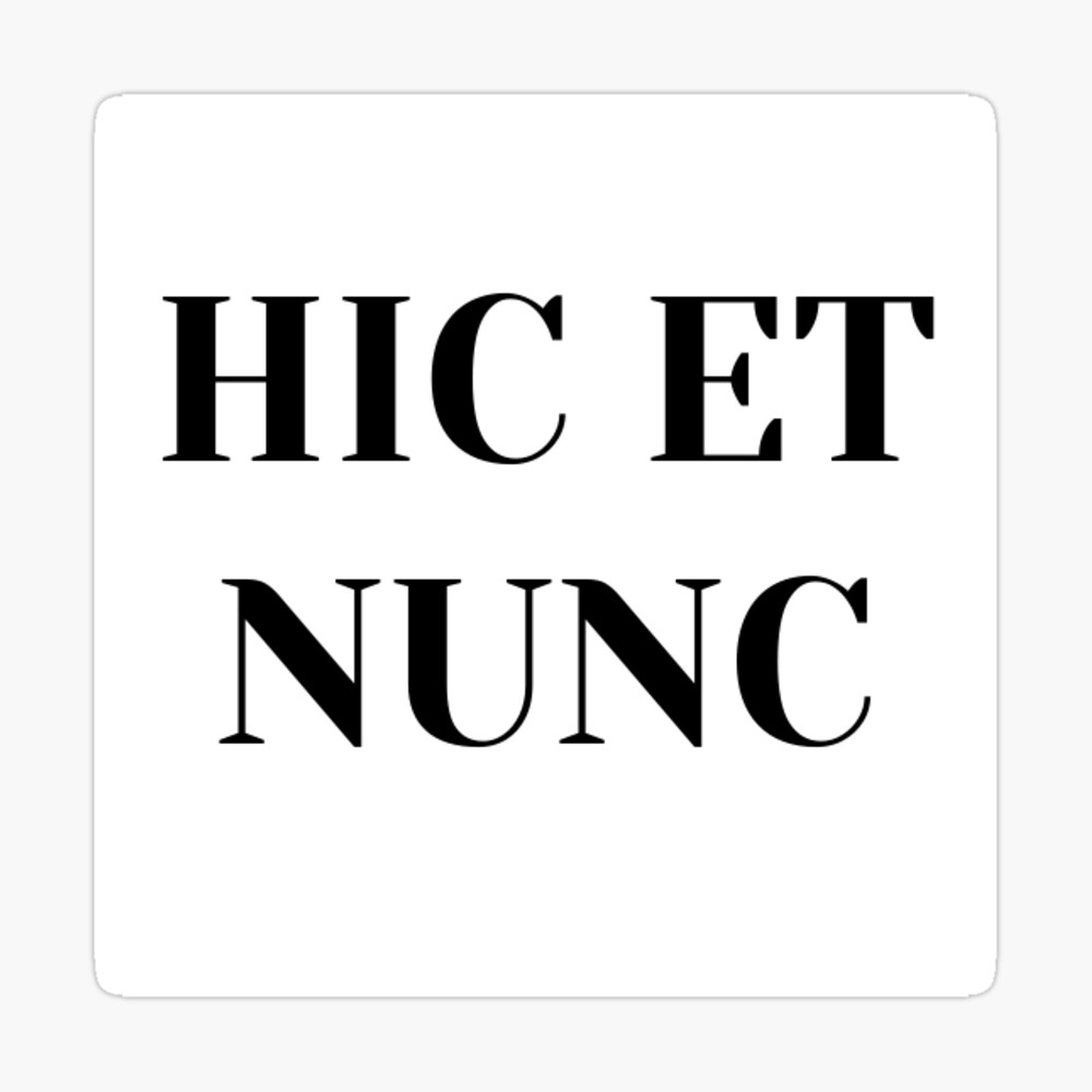 HIC ET NUNC Sticker for Sale by ann-hy-22