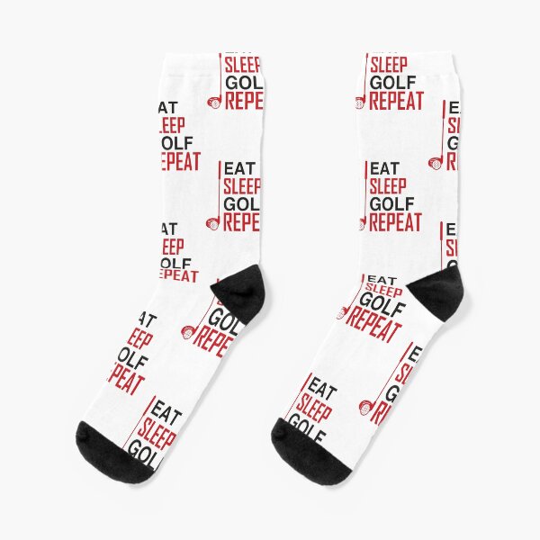 Eat sleep golf repeat Socks