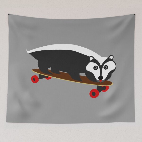 Item preview, Long Board Badger designed and sold by WoldsLincs.