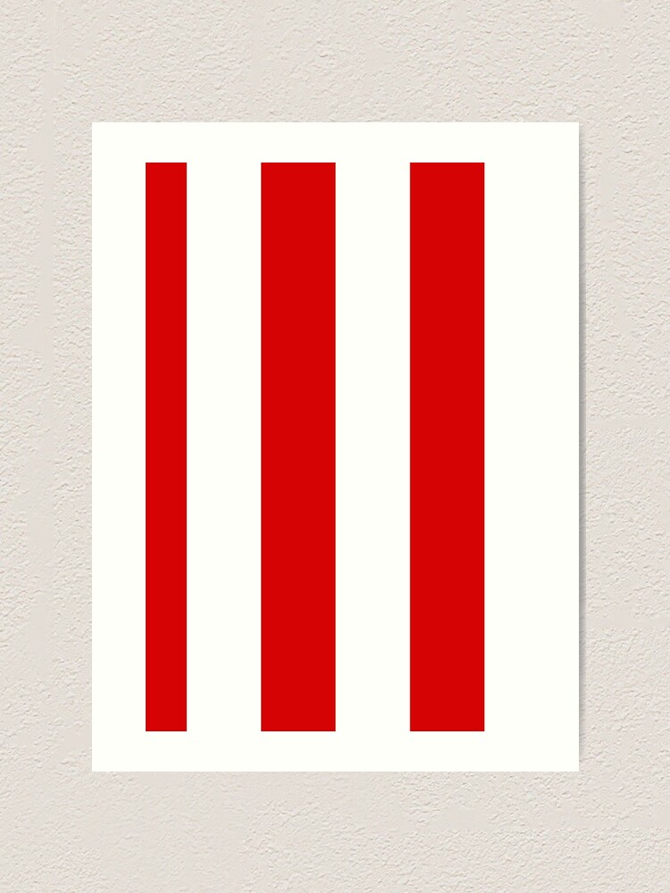 Large Red and White Stripes | Vertical Stripes | large-red-and-white-stripes-vertical-stripes-art-print-for-sale-by-simplystripes-redbubble