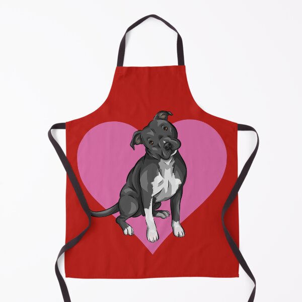 Item preview, American Pitbull Terrier with Hearts | Valentine Dogs | Valentine's Day Doggies designed and sold by shirinsart.