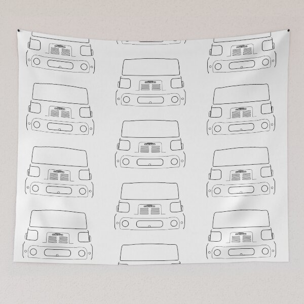 Item preview, Vintage 1960s Austin FG S200 lorry black outline graphic designed and sold by soitwouldseem.