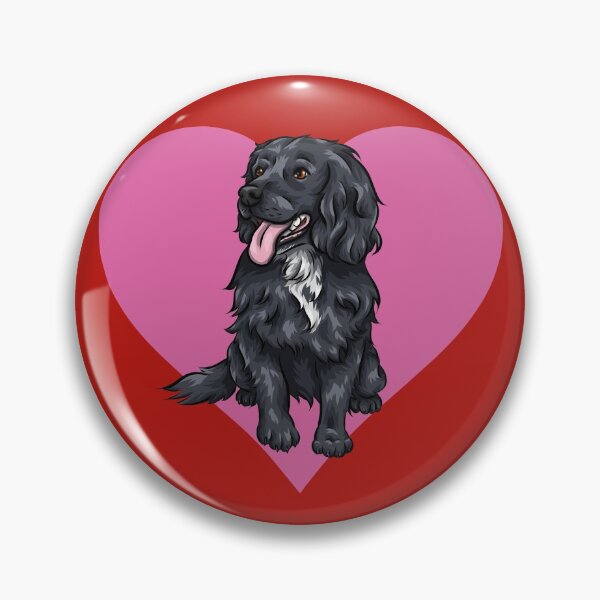 Item preview, Black Cocker Spaniel with Hearts | Valentine Dogs | Valentine's Day Doggies designed and sold by shirinsart.