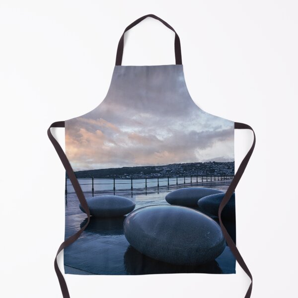 Item preview, Pebble-seats-on-Penzance-promenade Cornwall at sunrise designed and sold by kathleenjean.