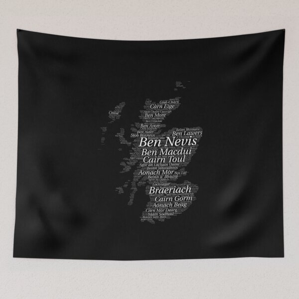 Item preview, Scottish Munro Bagging Munro Scotland Outline Wordart designed and sold by MadPanda.