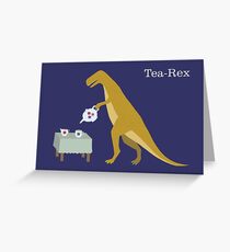 Tea-Rex Greeting Card