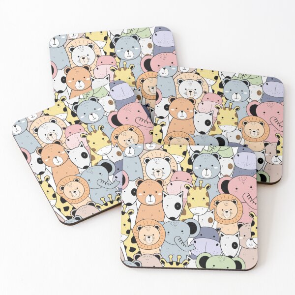 Item preview, Cute Animals Characters Seamless Pattern designed and sold by bestoffers.