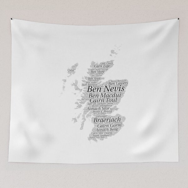 Item preview, Scottish Munro Bagging Munro Scotland Outline Wordart designed and sold by MadPanda.