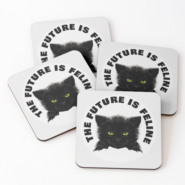 Item preview, The Future Is Feline - Green Eyed Black Kitten - Black designed and sold by NoMatterLab.
