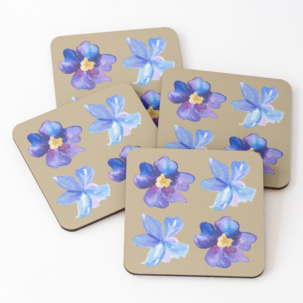 Item preview, Blue Flowers Watercolor Painting designed and sold by ArtStore20.