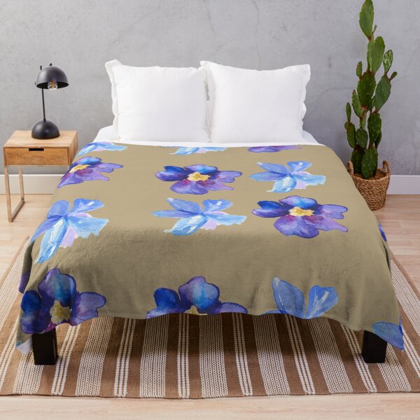 Item preview, Blue Flowers Watercolor Painting designed and sold by ArtStore20.