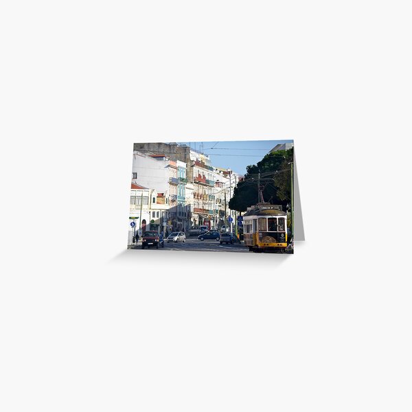 Busy in Belém: downtown Lisbon Greeting Card