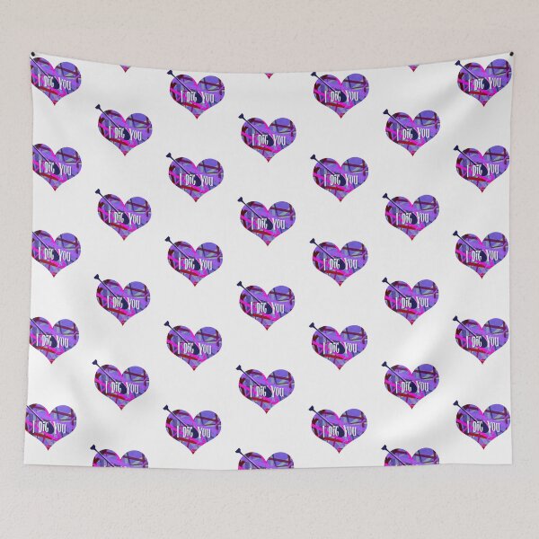 Item preview, I Dig You Valentine’s Day abstract Geometric Heart with arrow   designed and sold by AMSonArt.