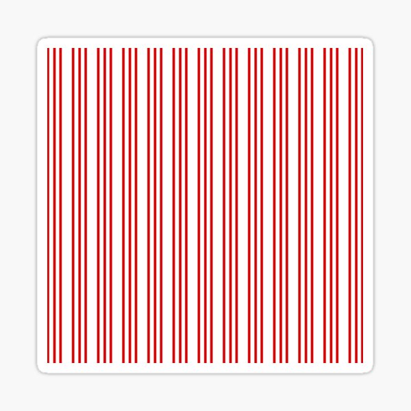 Item preview, Candy Cane Red and White Three Stripes Pattern  | Vertical Stripes | designed and sold by SimplyStripes.