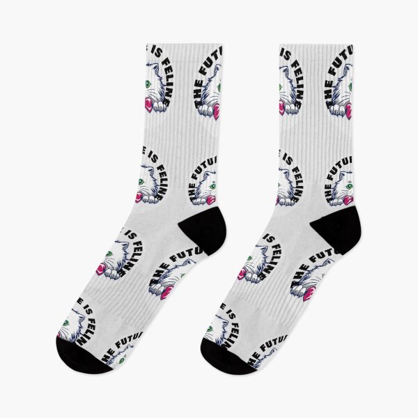 Item preview, The Future Is Feline - White Persian Cat - Black designed and sold by NoMatterLab.