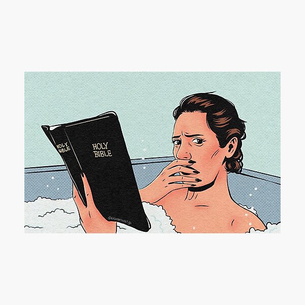 "Fleabag Holy Bible Bathtub" Photographic Print by kathiweb Redbubble