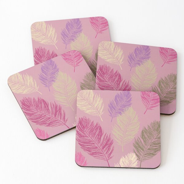 Item preview, Feathers Pink designed and sold by CasDoodles.