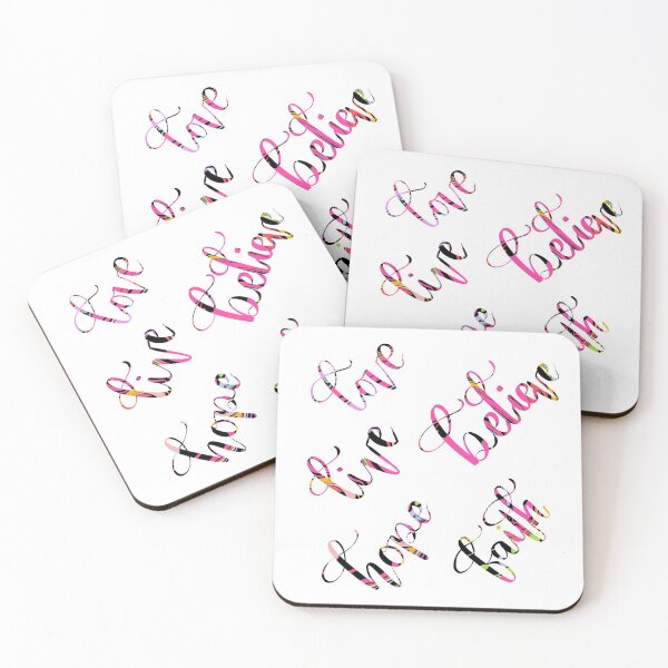 Item preview, Love Live Believe Hope Faith positive quote  Handlettering designed and sold by atiksugiwara.