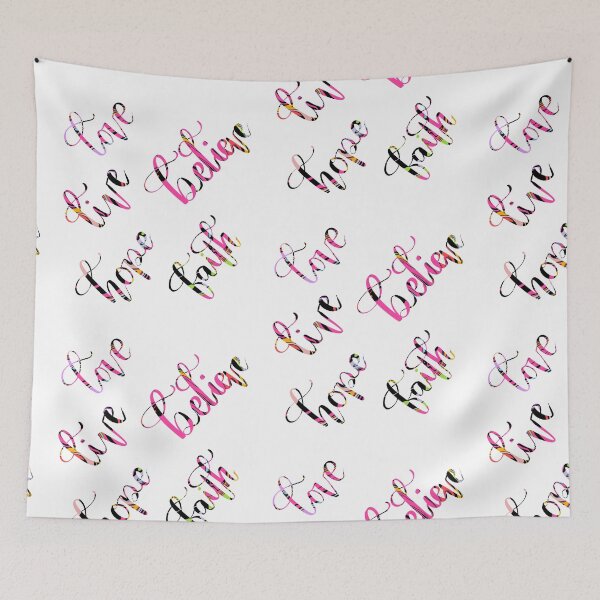 Item preview, Love Live Believe Hope Faith positive quote  Handlettering designed and sold by atiksugiwara.