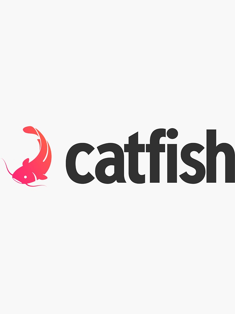 "Catfish App Logo Parody" Sticker for Sale by Redbubble