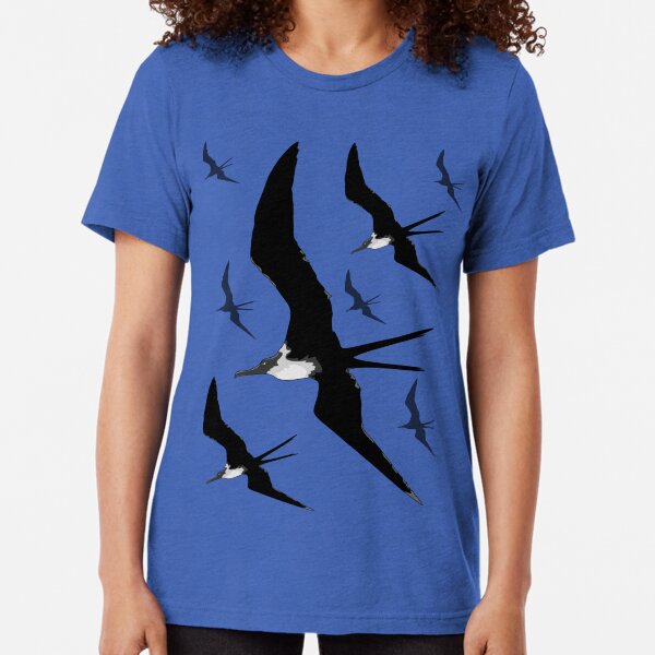 Frigate Birds Flying through the Rainbow Tri-blend T-Shirt